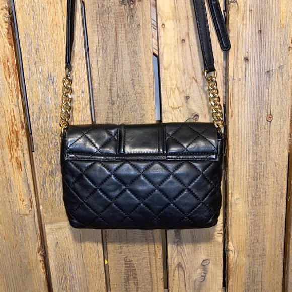 Calvin Klein Quilted Black Leather Crossbody - Picture 5 of 12